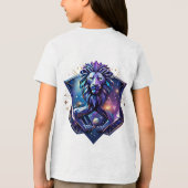 The Cosmic Geometric Lion Tri-Blend Shirt (Achterkant)