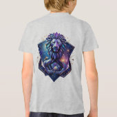 The Cosmic Geometric Lion Tri-Blend Shirt (Achterkant)