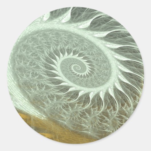 The Cosmic Spiral - Sacred Geometry Golden Spiral Ronde Sticker (Voorkant)