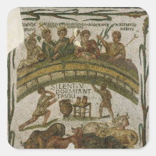 The Costume Banquet, van El-Jem c.200-220 Vierkante Sticker