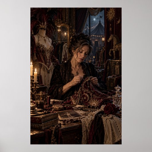 The Costume Keeper | Gothic Circus Fine Art Poster (Voorkant)