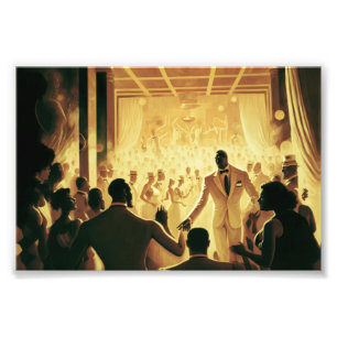 The Cotton Club, omlijsting, Art Print, Black Art Foto Afdruk
