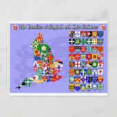 The Counties of England, their flags & emblems Briefkaart (Voorkant)