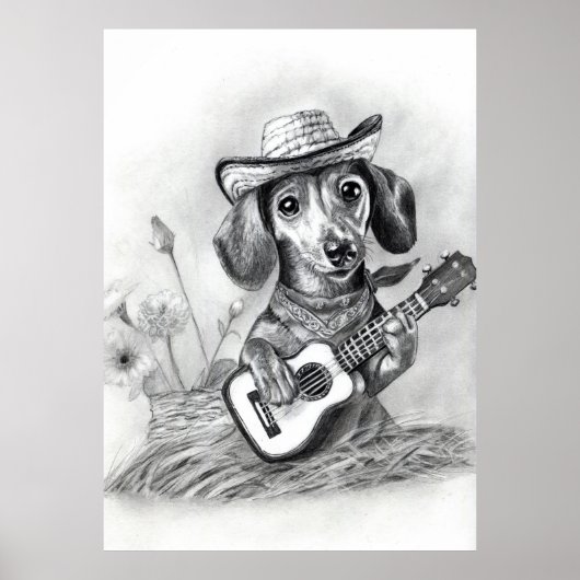 The country crooner dachshund poster (Voorkant)
