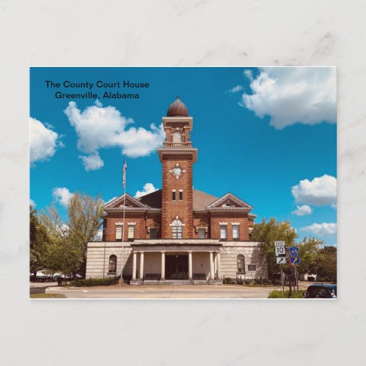 The County Courthouse, Greenville, Alabama Briefkaart (Voorkant)