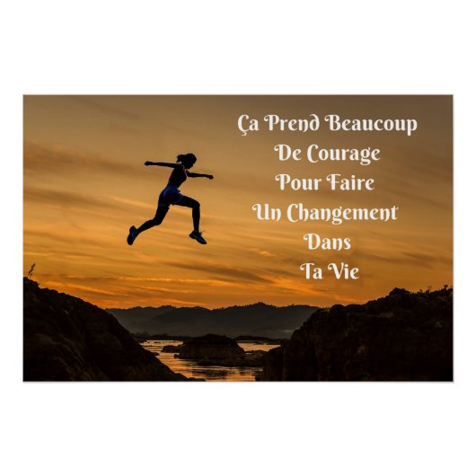 "The Courage" Beeld Murale citatie Positive Perfect Poster (Voorkant)
