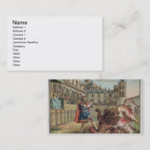 The Courage of Pepin (714-68), gegraveerd door Jea Visitekaartje (Voorkant / Achterkant)