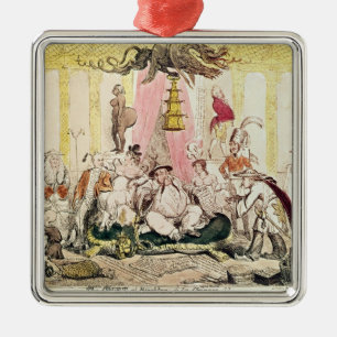 The Court in Brighton a la Chinese, 1816 Metalen Ornament