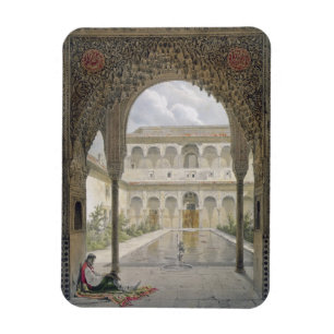 The Court of the Alberca in the Alhambra, Granada, Magneet