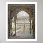 The Court of the Alberca in the Alhambra, Granada, Poster (Voorkant)
