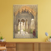 The Court of the Lions, the Alhambra, Granada, 185 Canvas Afdruk (Insitu (Woonkamer))