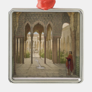 The Court of the Lions, the Alhambra, Granada, 185 Metalen Ornament
