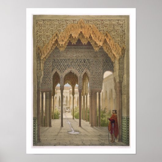 The Court of the Lions, the Alhambra, Granada, 185 Poster (Voorkant)