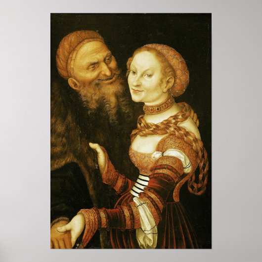 The Courtesan and the Old Man, c.1530 Poster (Voorkant)