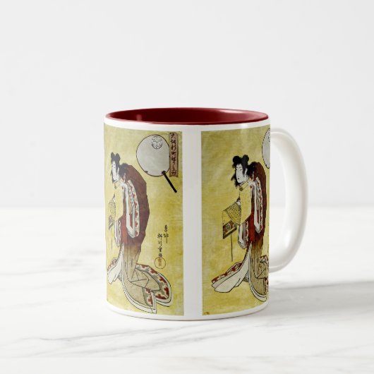 The Courtesan Manju-dayu Tweekleurige Koffiemok (Voorkant rechts)