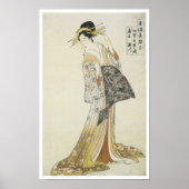 The Courtesan Takikawa, Eishu, 1796 Poster (Voorkant)