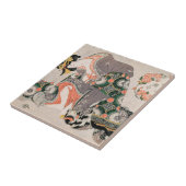 The Courtesan with cat Kitagawa Utamaro geisha Tegeltje (Zijkant)