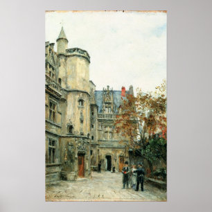 The Courtyard of the Museum of Cluny, c.1878-80 Poster