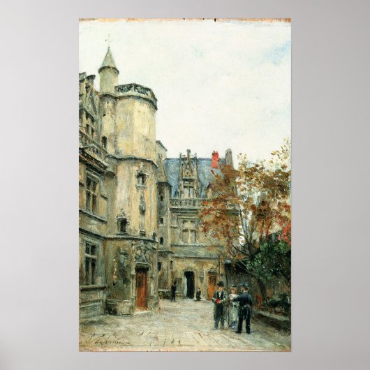 The Courtyard of the Museum of Cluny, c.1878-80 Poster (Voorkant)