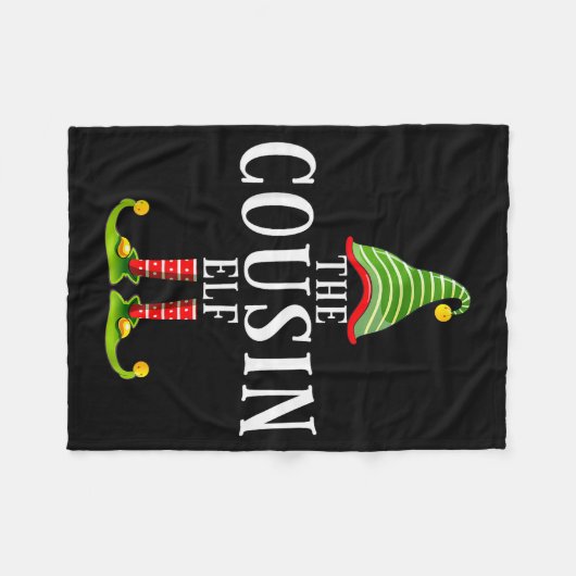 The Cousin Elf Funny Matching Pajama Xmas  Fleece Deken (Voorkant (Horizontaal))