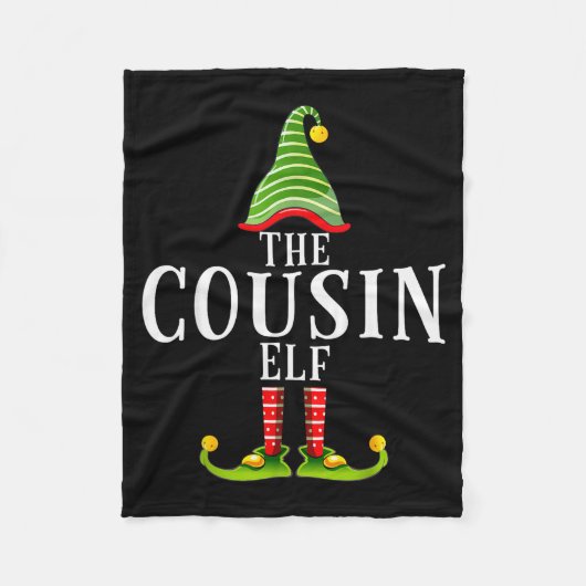 The Cousin Elf Funny Matching Pajama Xmas  Fleece Deken (Voorkant)