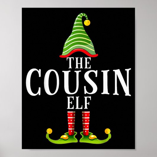 The Cousin Elf Funny Matching Pajama Xmas  Poster (Voorkant)