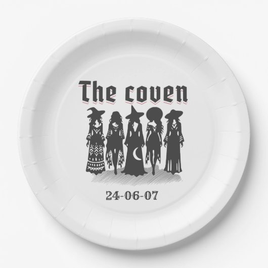 the coven bachelorette party papieren bordje (Voorkant)