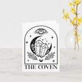 The Coven Bride Witchy Gothic Wedding Bachelorette Kaart (Gele Bloem)
