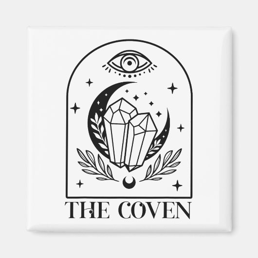 The Coven Bride Witchy Gothic Wedding Bachelorette Magneet (Voorkant)