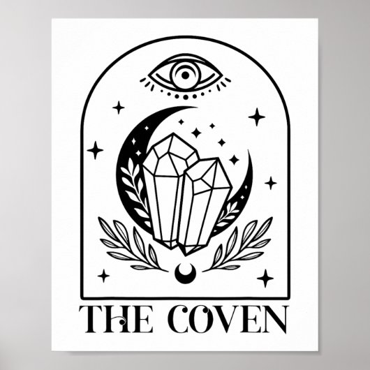 The Coven Bride Witchy Gothic Wedding Bachelorette Poster (Voorkant)
