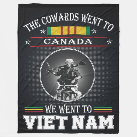 THE COWARDS WENT TO CANADA FLEECE DEKEN (Voorkant)