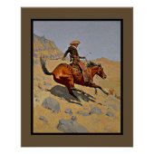The Cowboy door Frederic Remington Perfect Poster (Voorkant)
