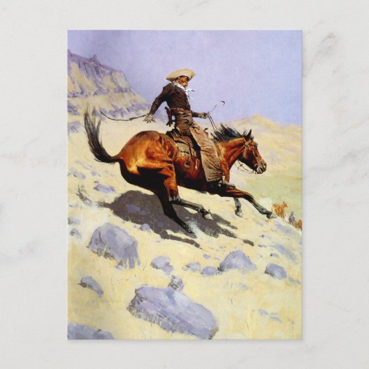 The Cowboy van Remington, cavalerie Briefkaart (Voorkant)