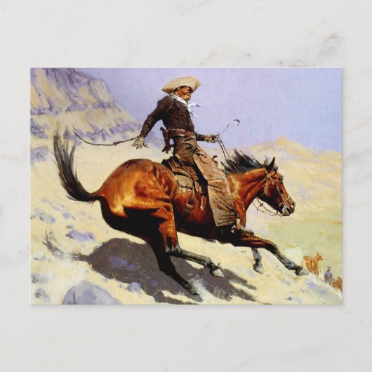 The Cowboy van Remington,  cavalerie Briefkaart (Voorkant)