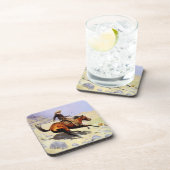 The Cowboy van Remington,  cavalerie Drankjes Onderzetter (Rechterzijde)