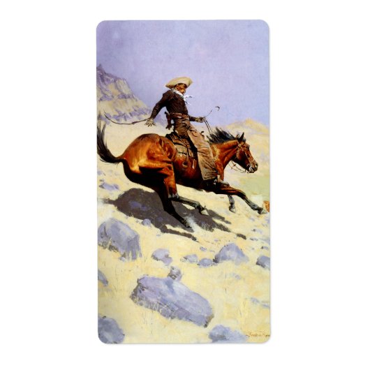 The Cowboy van Remington,  cavalerie Etiket (Voorkant)
