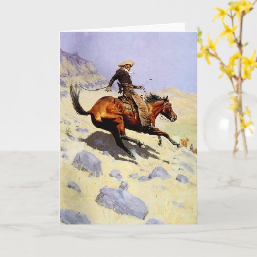 The Cowboy van Remington, cavalerie Kaart (Gele Bloem)