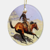 The Cowboy van Remington,  cavalerie Keramisch Ornament (Links)