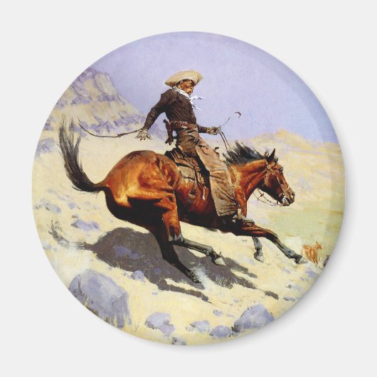 The Cowboy van Remington,  cavalerie Magneet (Voorkant)