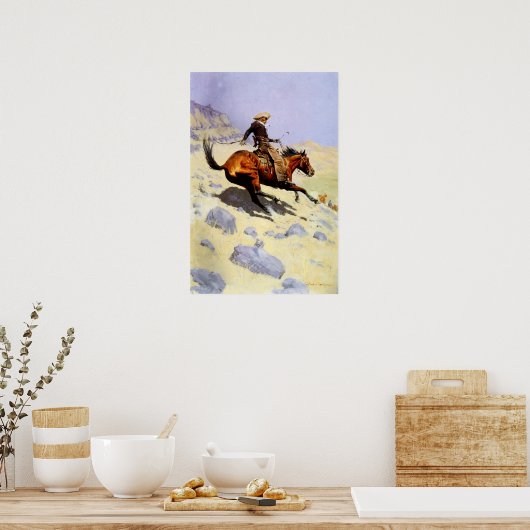 The Cowboy van Remington,  cavalerie Poster (Keuken)