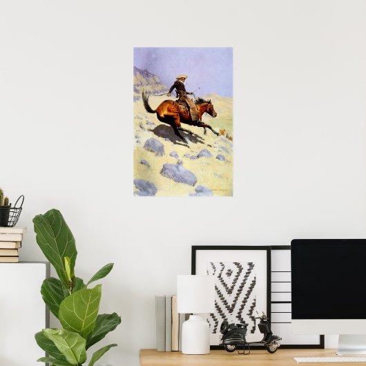 The Cowboy van Remington,  cavalerie Poster (Thuiskantoor)
