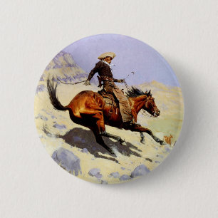 The Cowboy van Remington,  cavalerie Ronde Button 5,7 Cm