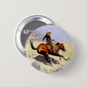 The Cowboy van Remington,  cavalerie Ronde Button 5,7 Cm (Voorkant /achterkant)