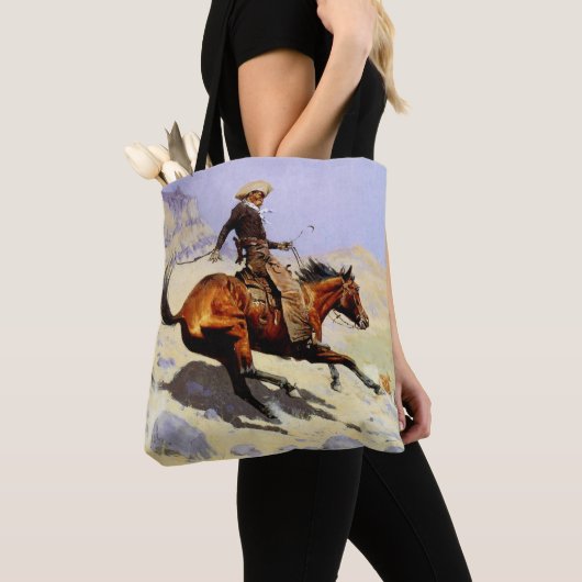 The Cowboy van Remington,  cavalerie Tote Bag (Dichtbij)