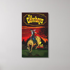 "The Cowboys" uitgerekt canvas. Canvas Afdruk