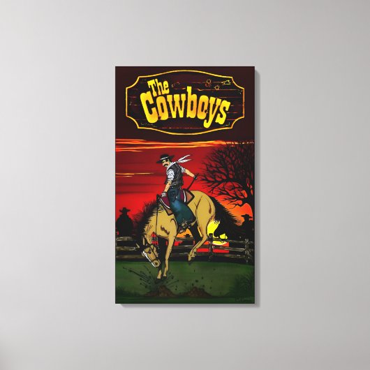 "The Cowboys" uitgerekt canvas. Canvas Afdruk (Voorkant)