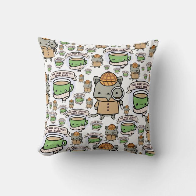 The Cozy Mystery Book Club Pillow Kussen (Voorkant)