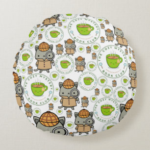 The Cozy Mystery Book Club Pillow Rond Kussen