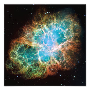 The Crab Nebula (Hubble Telescope) Foto Afdruk