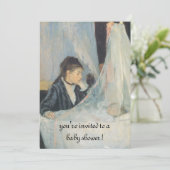 The Cradle by Berthe Morisot, Elegant Baby shower Kaart (Staand voorkant)